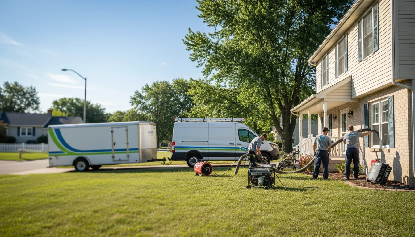Flooded Basement Restoration And Cleanup With Repair in La Motte, IA near me